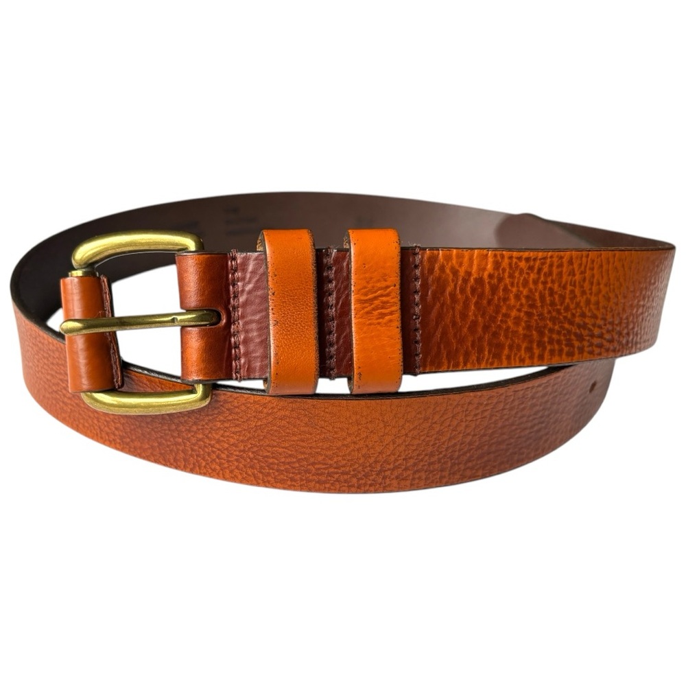 L.L. Bean 100% cowhide made in England men’s leather double loop belt | size 36